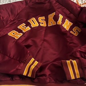 Vintage Washington Redskins Chalk Line Jacket L 90s NFL Satin Bomber